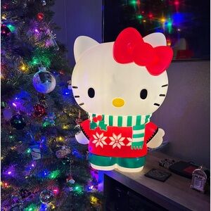 Sanrio Christmas Hello Kitty Large 26" Light up Blow mold Yard Decoration NEW